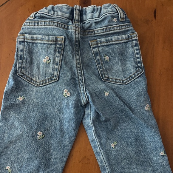 Cat & Jack Blue Jeans with Floral Embroidery - Picture 5 of 5